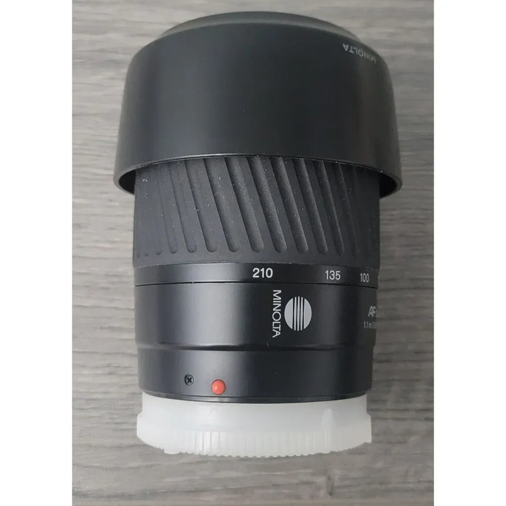 VTG 1993 Minolta AF 70-210 Zoom Lens 1.1m/3.6ft Macro Black w/Instruction Manual